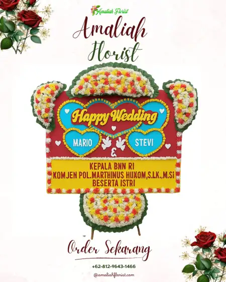 Papan Bunga Pernikahan Renon
